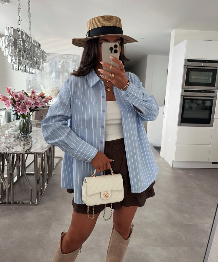 Bluse Maraia Streifen Blau