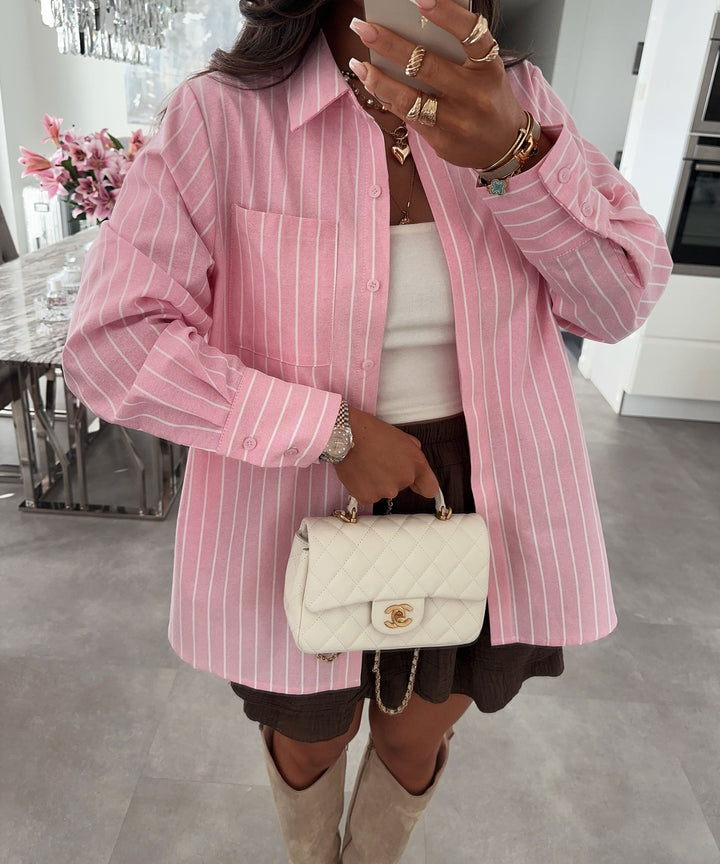 Bluse Maraia Streifen Rosa