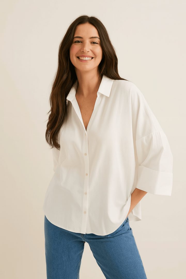 Bluse gestreift Damen | 3/4-Ärmel & Lockerer Schnitt