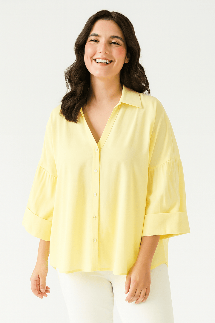 Bluse gestreift Damen | 3/4-Ärmel & Lockerer Schnitt