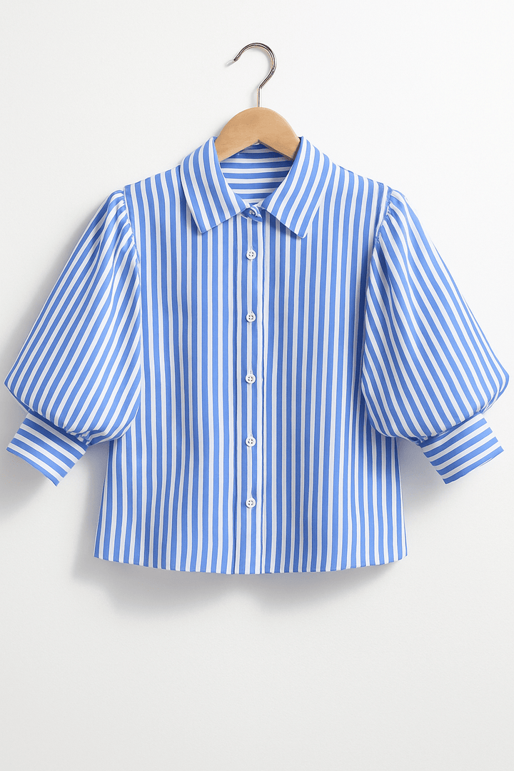 Bluse gestreift Damen | Ballonärmel & Luftiger Komfort