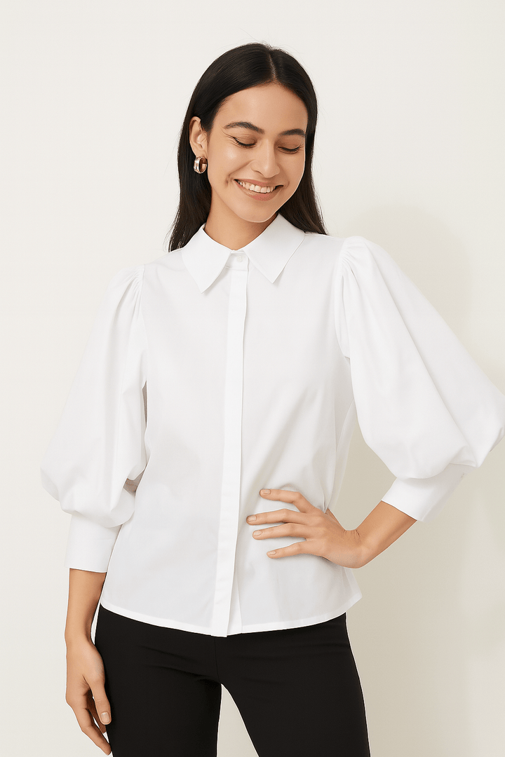 Bluse gestreift Damen | Ballonärmel & Luftiger Komfort
