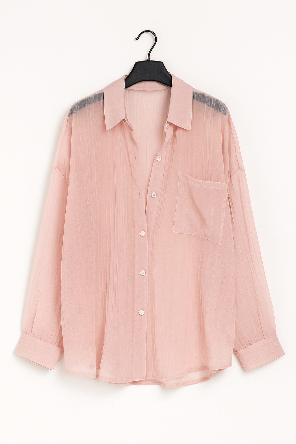 Bluse mit Knopfleiste und Brusttasche Damen | Lockerer Schnitt & Pflegeleichter Look