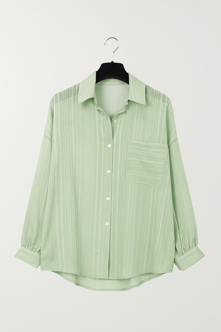 Bluse mit Knopfleiste und Brusttasche Damen | Lockerer Schnitt & Pflegeleichter Look