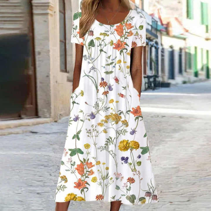 Yolanda Blumiges Sommerkleid mit Bauchabdeckung | S–3XL
