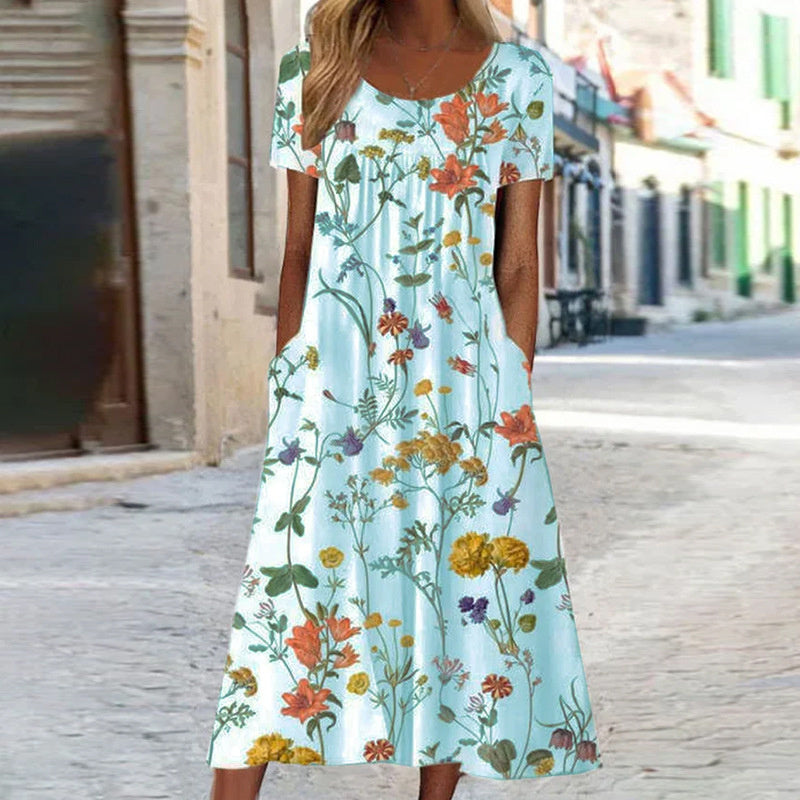 Yolanda Blumiges Sommerkleid mit Bauchabdeckung | S–3XL