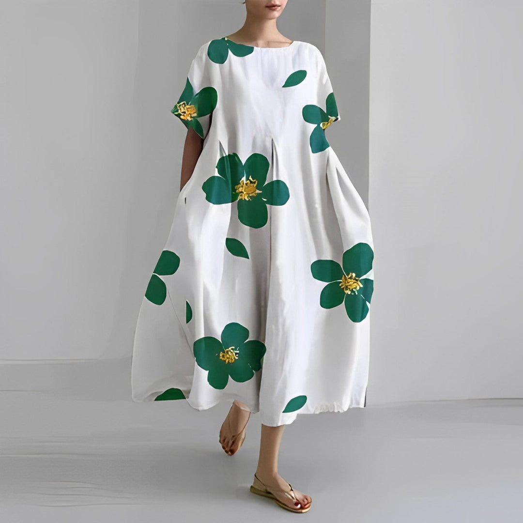 Boho-Blumenkleid - Weites Kleid - Frühling