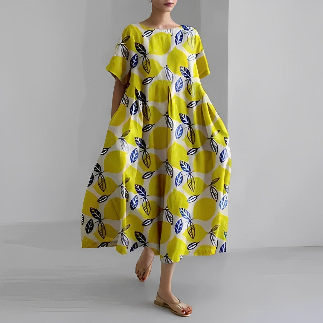 Boho-Blumenkleid - Weites Kleid - Frühling