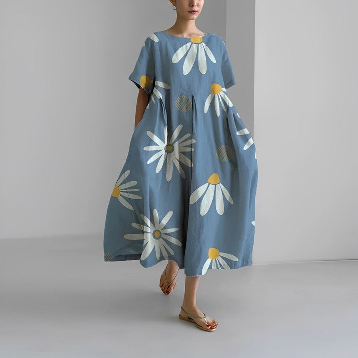Boho-Blumenkleid - Weites Kleid - Frühling