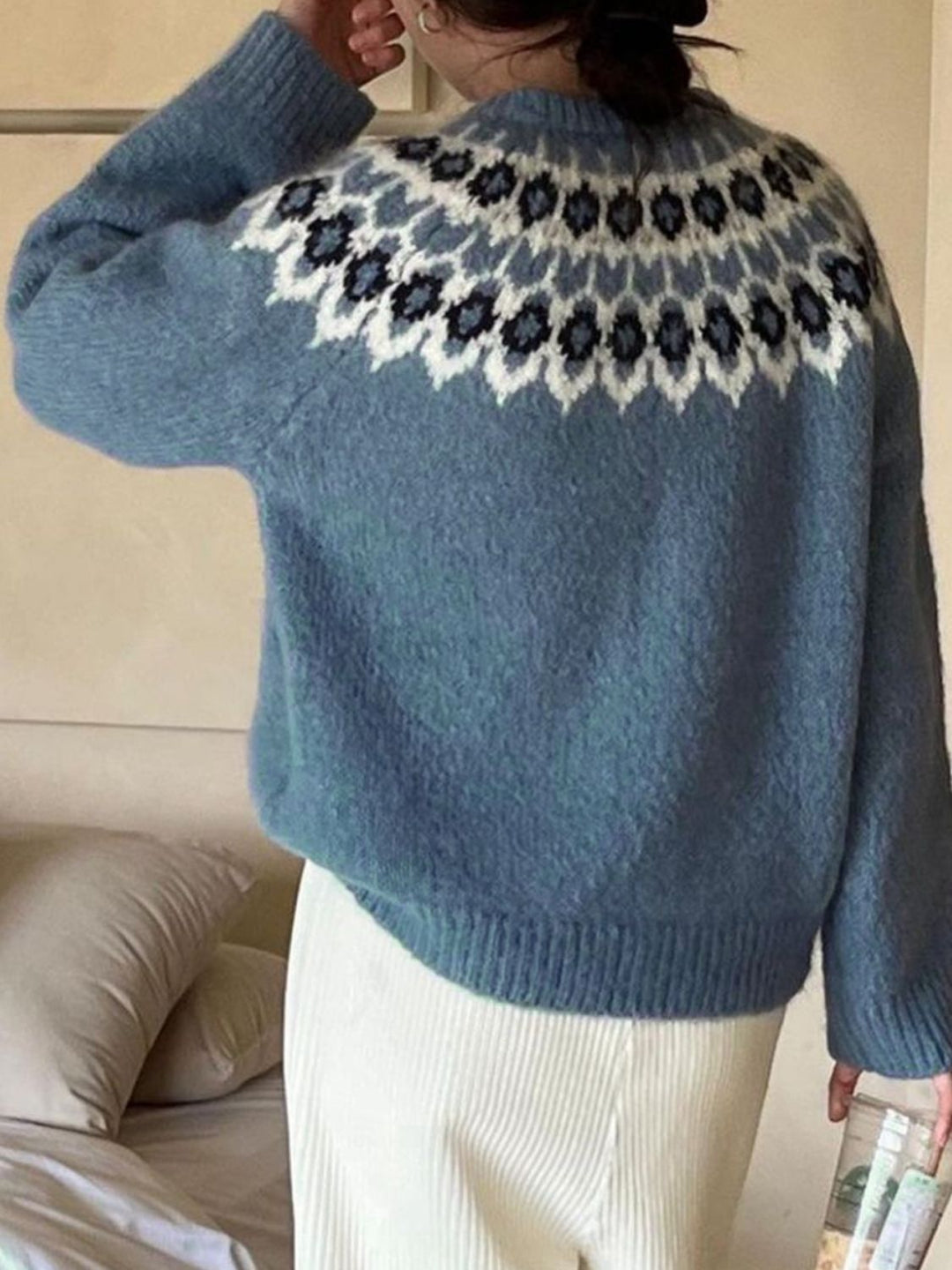 Brela - Rundhals Langarm Pullover