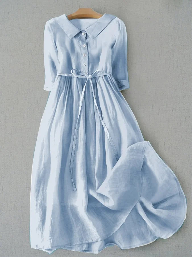 Brelia | Elegantes Halbarm Kleid mit Schnürung 0