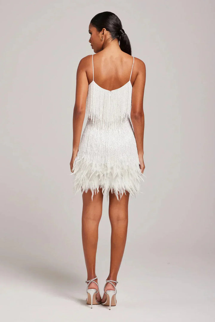 Tyra - Elegante Mini-Robe mit Fransen
