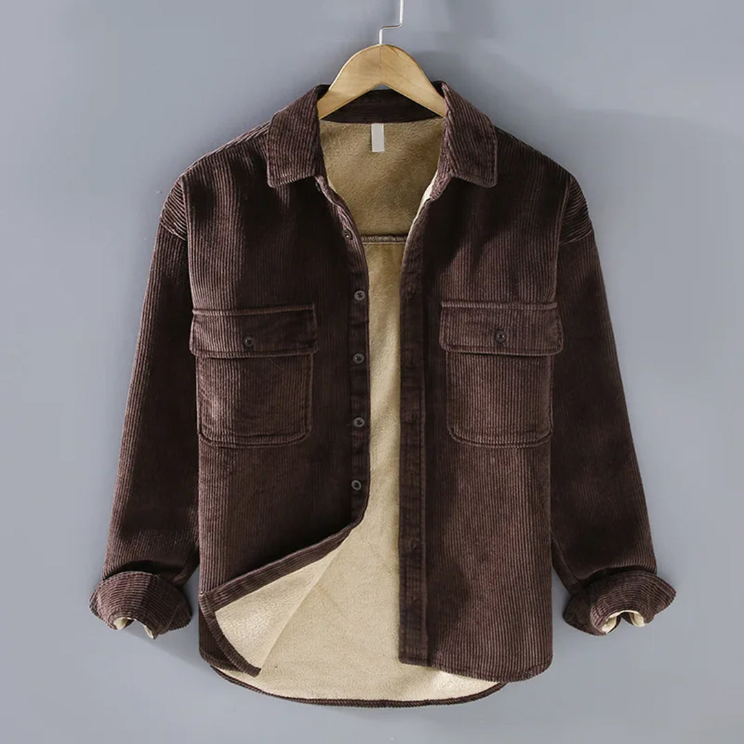 Cordjacke Herren mit Knopfleiste