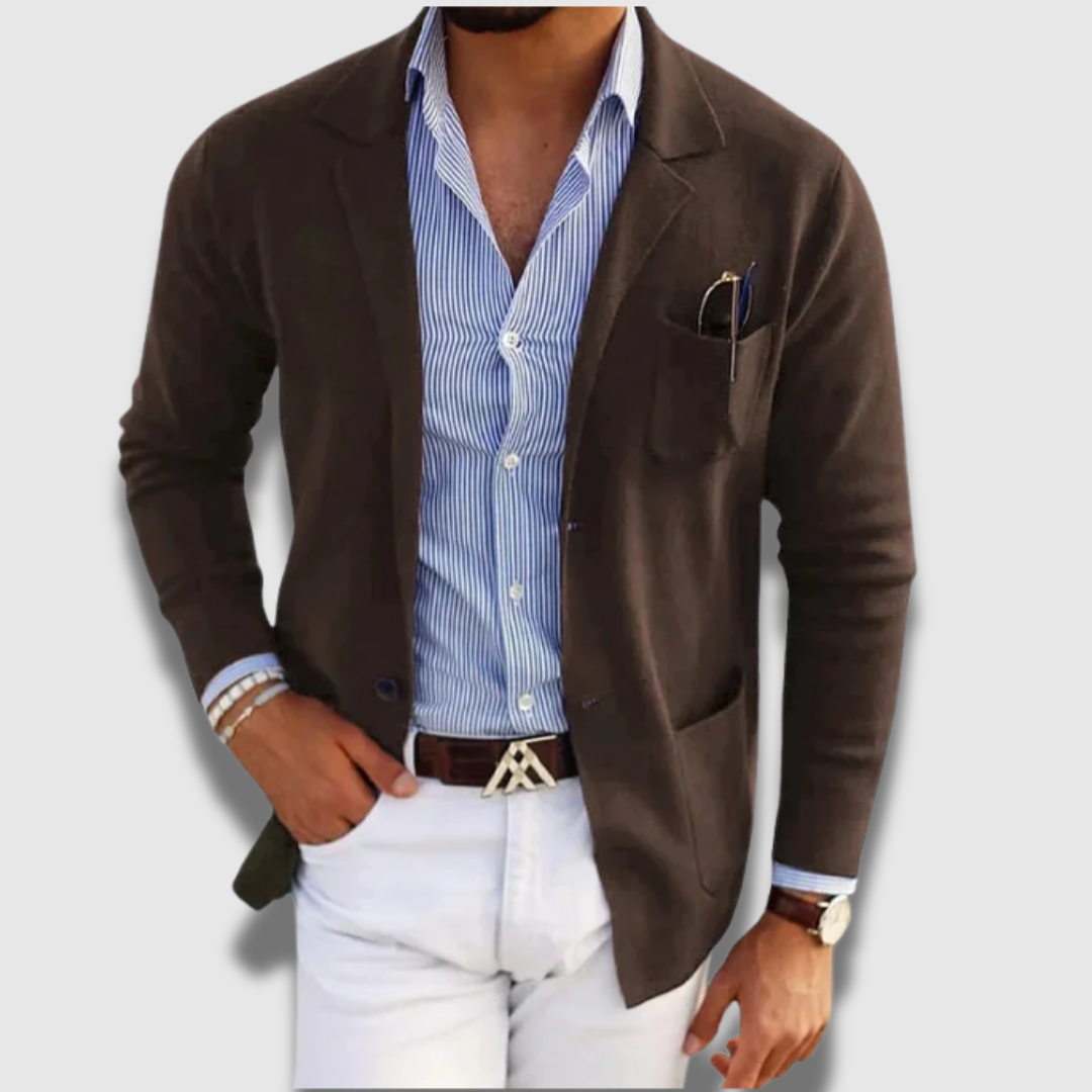 Blazer Uomo Sartoriale Classico Vestibilità Comoda Formale