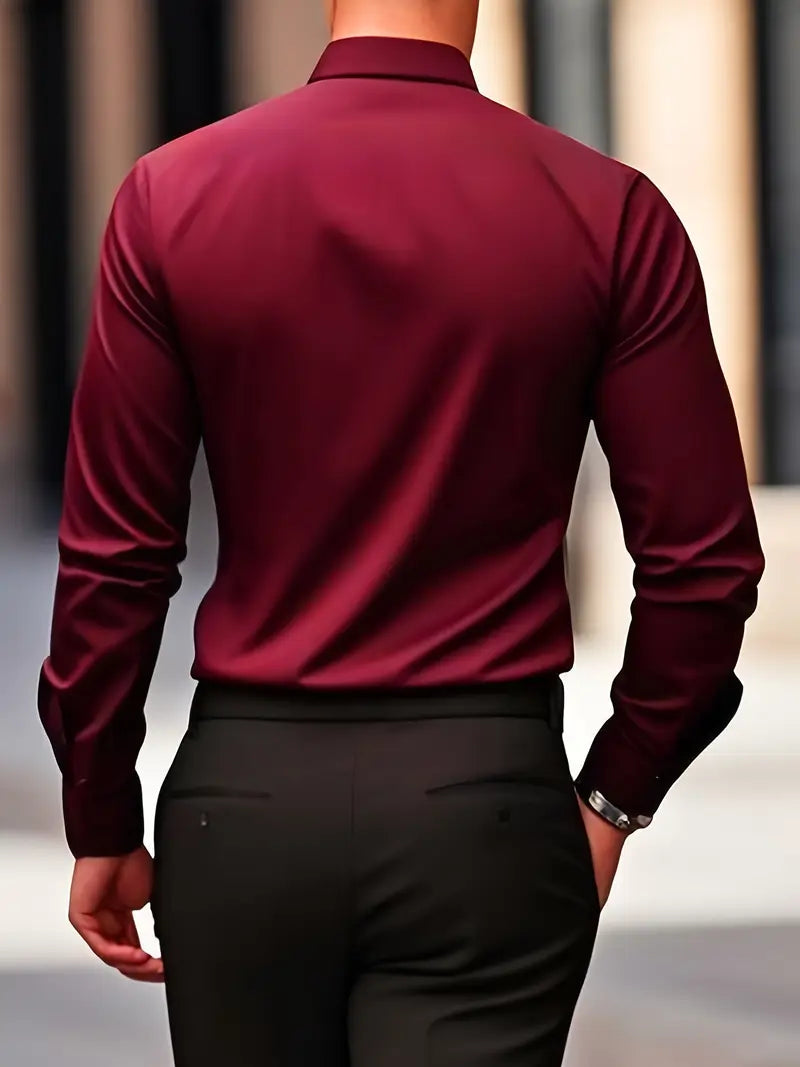 Liam – Tailored Long Sleeve Shirt for Men - Image 4