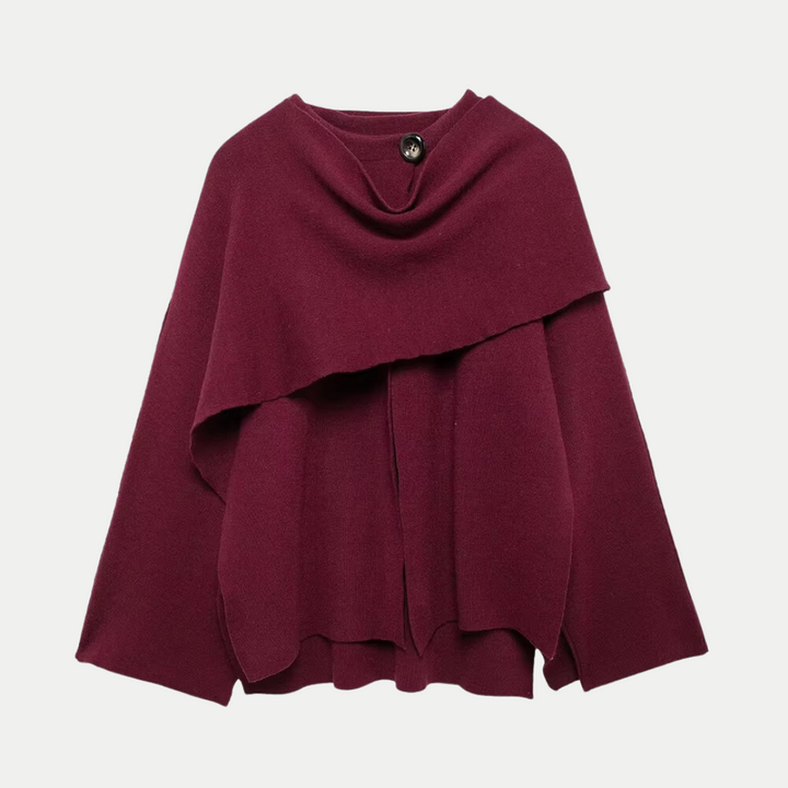 Cappotto Donna in Maglia con Orlo Spaccato Design Moderno - Vesarelli