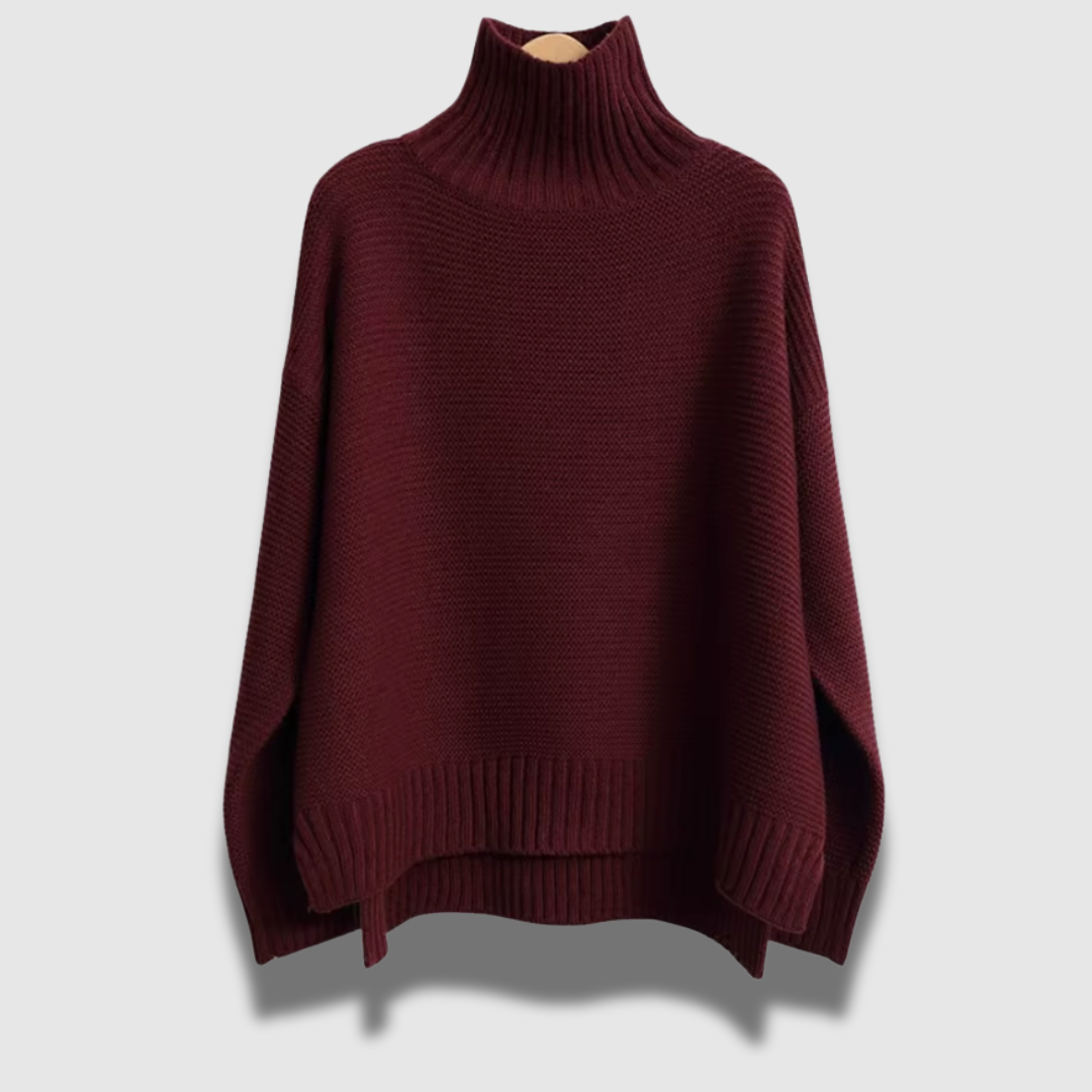 Maglione Donna Invernale Collo Alto Vestibilità Allentata