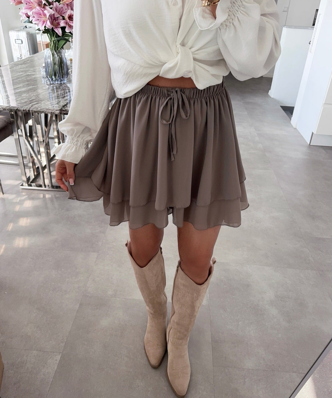 Hosenrock Parisa Uni Taupe