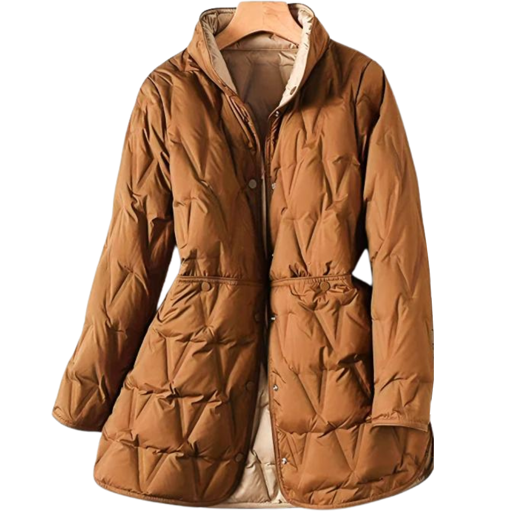 Dauenjacke Damen Winterjacke | Taillierter Schnitt mit Druckknöpfen