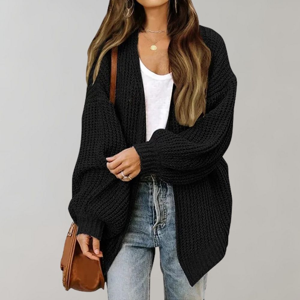 Elsa | Damen Freizeit-Strickjacke mit offener Vorderseite