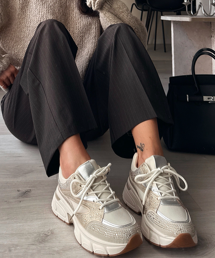Sneaker Lola Strass Beige Ladypolitan ♡