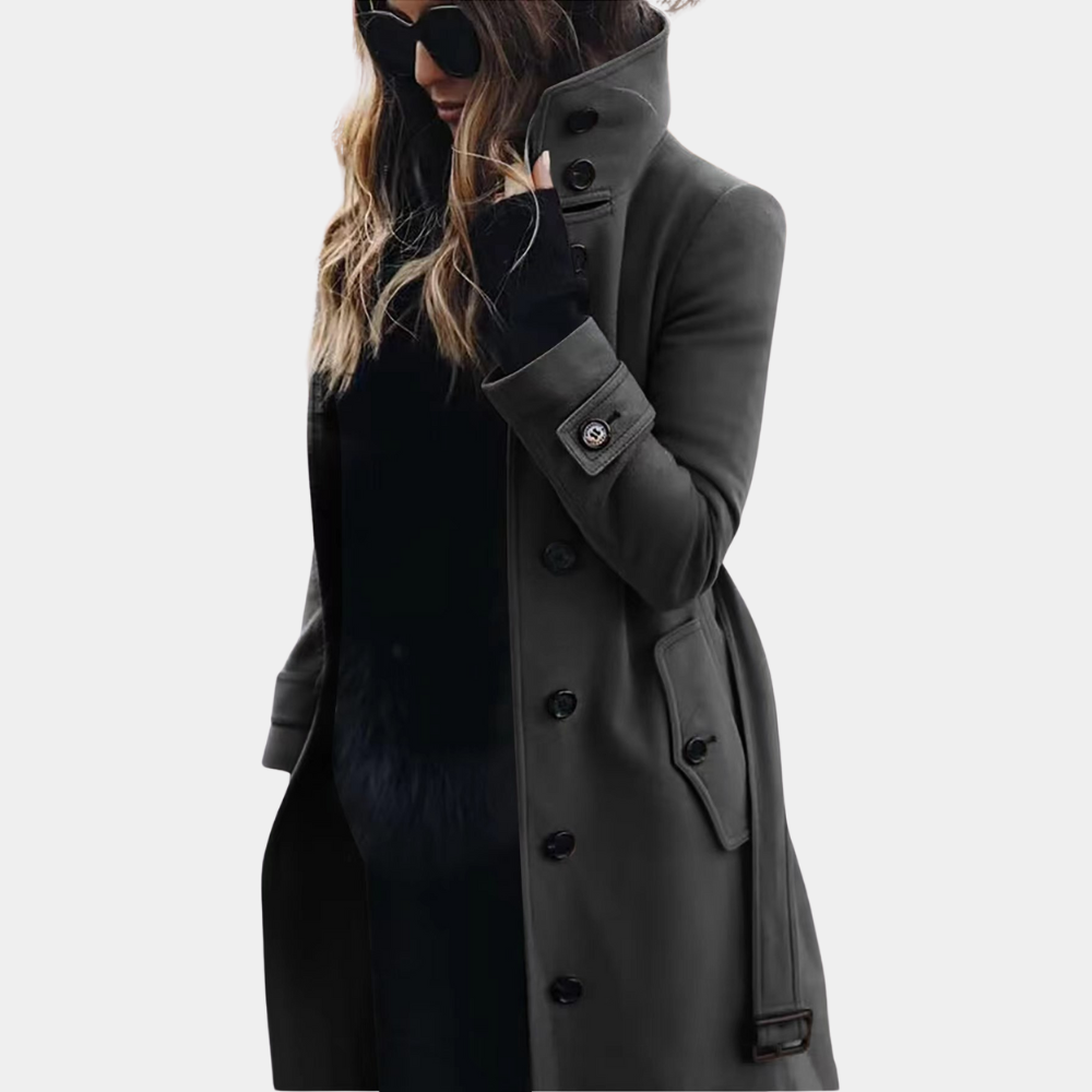 Damen Trenchcoat Wasserabweisend mit Gürtel