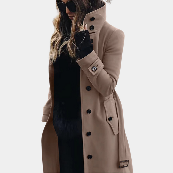 Damen Trenchcoat Wasserabweisend mit Gürtel