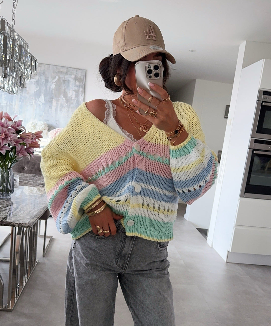 Strickjacke Frenya Gelb