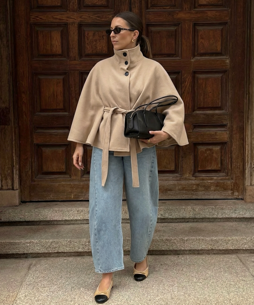 Poncho Karah Beige Ladypolitan ♡