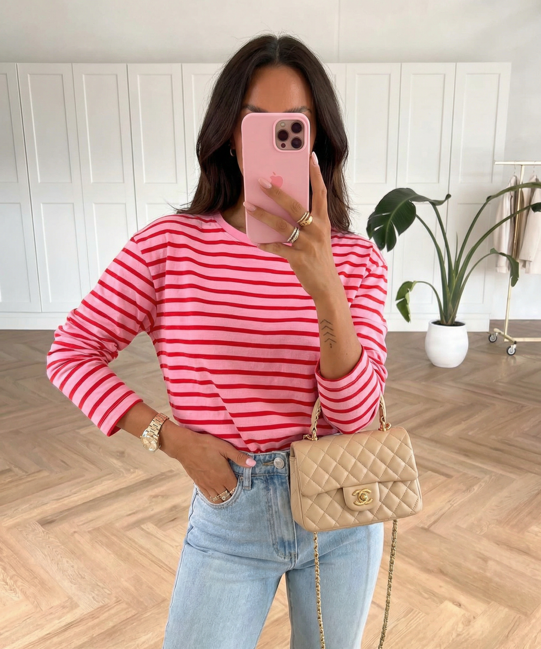Pullover Hanaia Streifen Pink Ladypolitan ♡