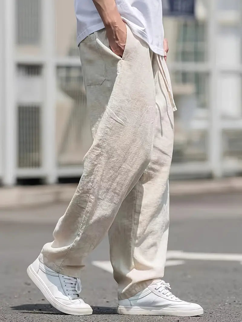 Markus – Baggy linen trousers for Men - Image 2