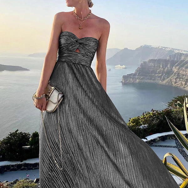 Damen Abendkleid trägerlos | Polyester