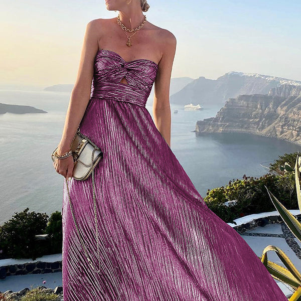 Damen Abendkleid trägerlos | Polyester