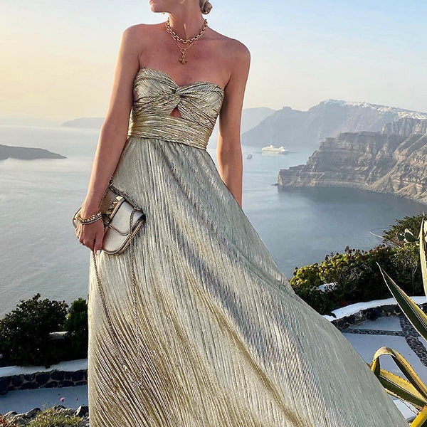 Damen Abendkleid trägerlos | Polyester