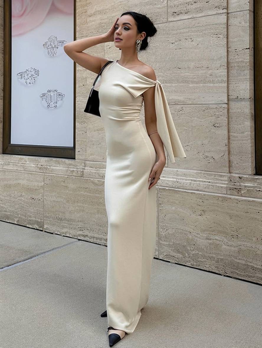 Damen Maxikleid One-Shoulder | Bodycon