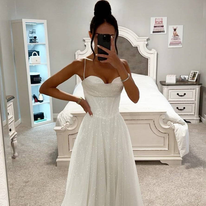 Damen Maxikleid | Spaghettiträger