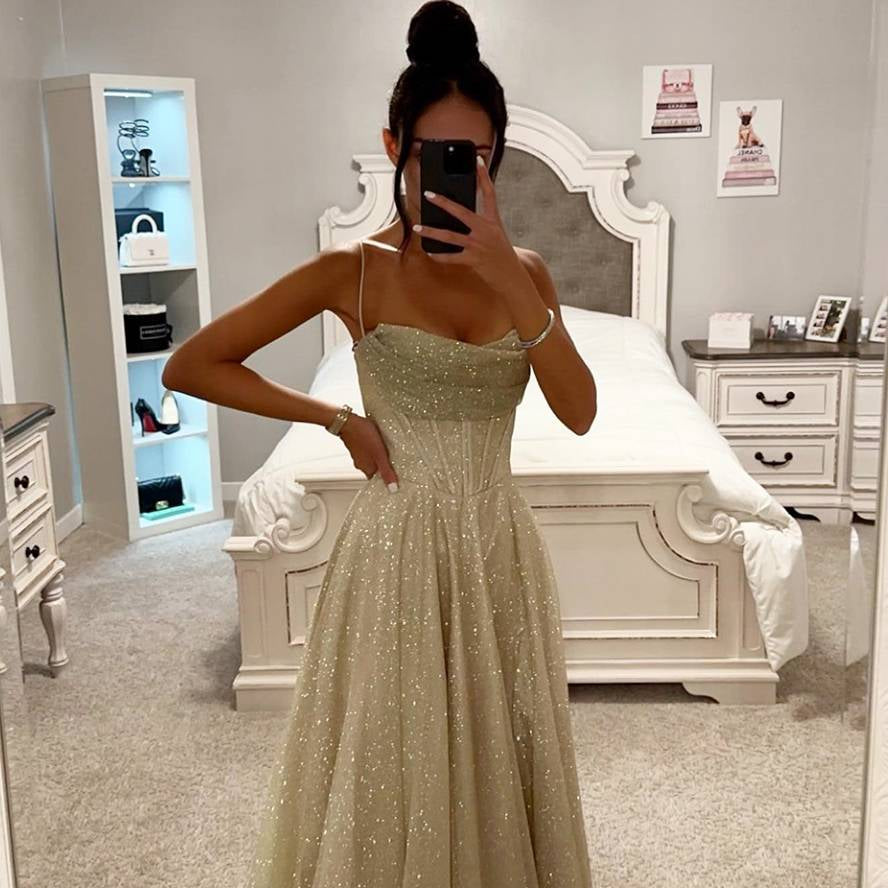Damen Maxikleid | Spaghettiträger