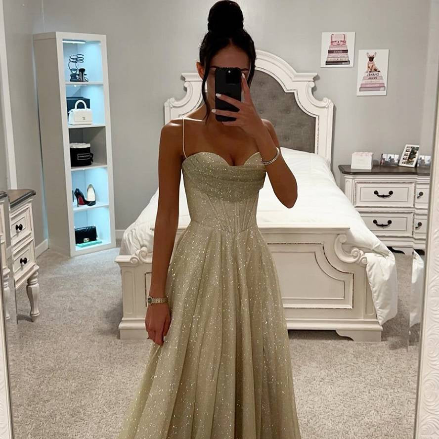 Damen Maxikleid | Spaghettiträger