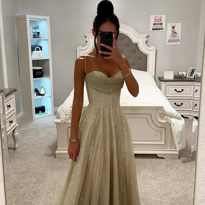 Damen Maxikleid | Spaghettiträger