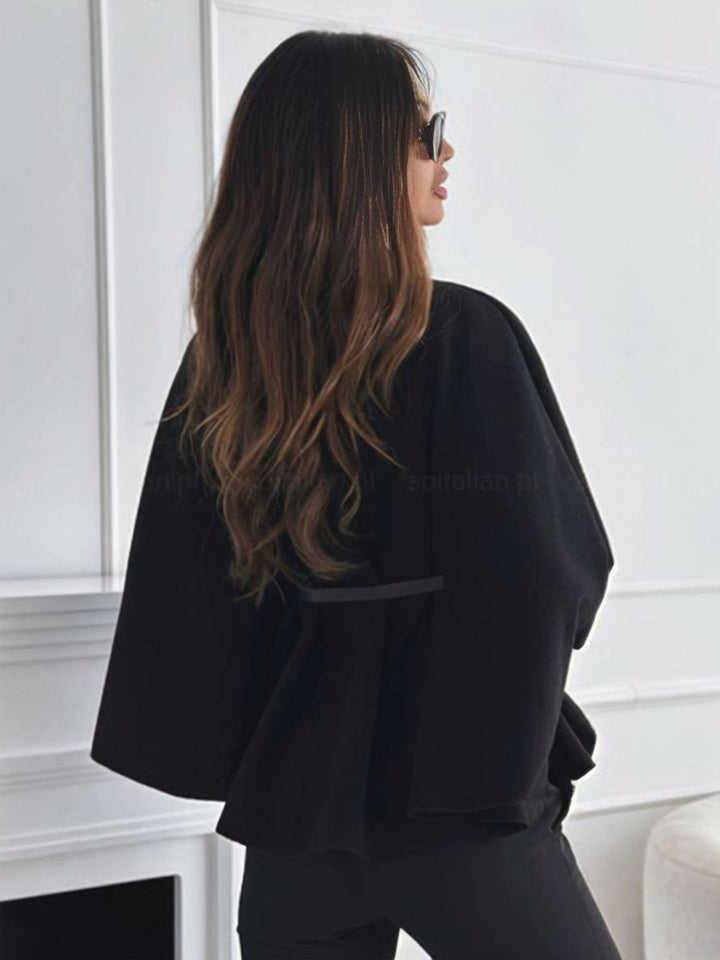 Damen Poncho Jacke | Gürtel