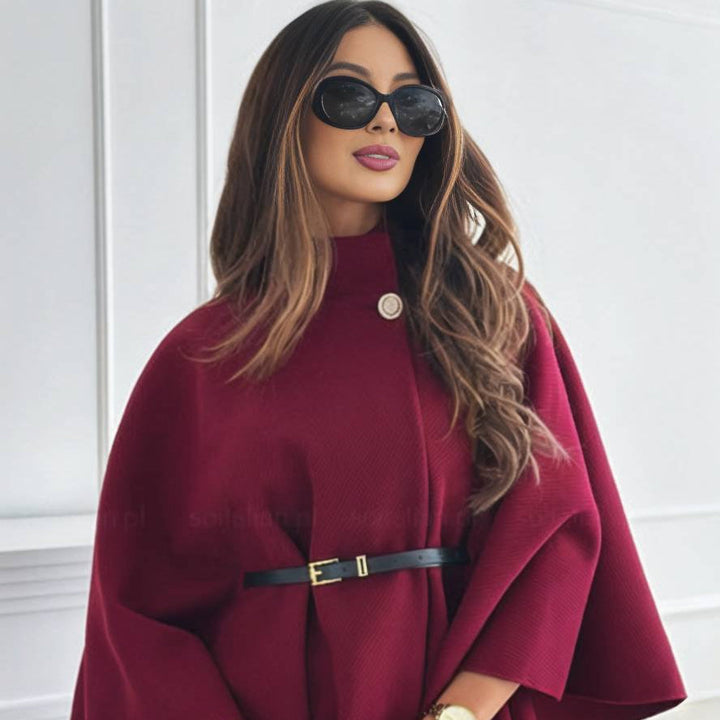 Damen Poncho Jacke | Gürtel