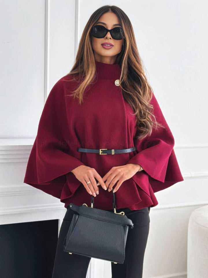 Damen Poncho Jacke | Gürtel