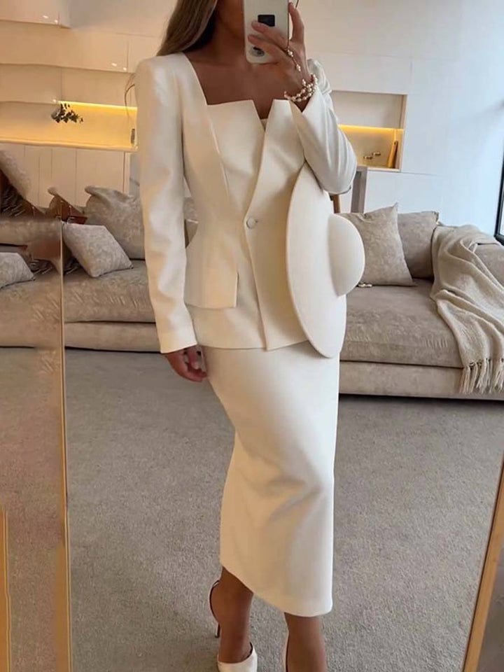 Zweiteiliges Blazer-Rock-Set für Damen