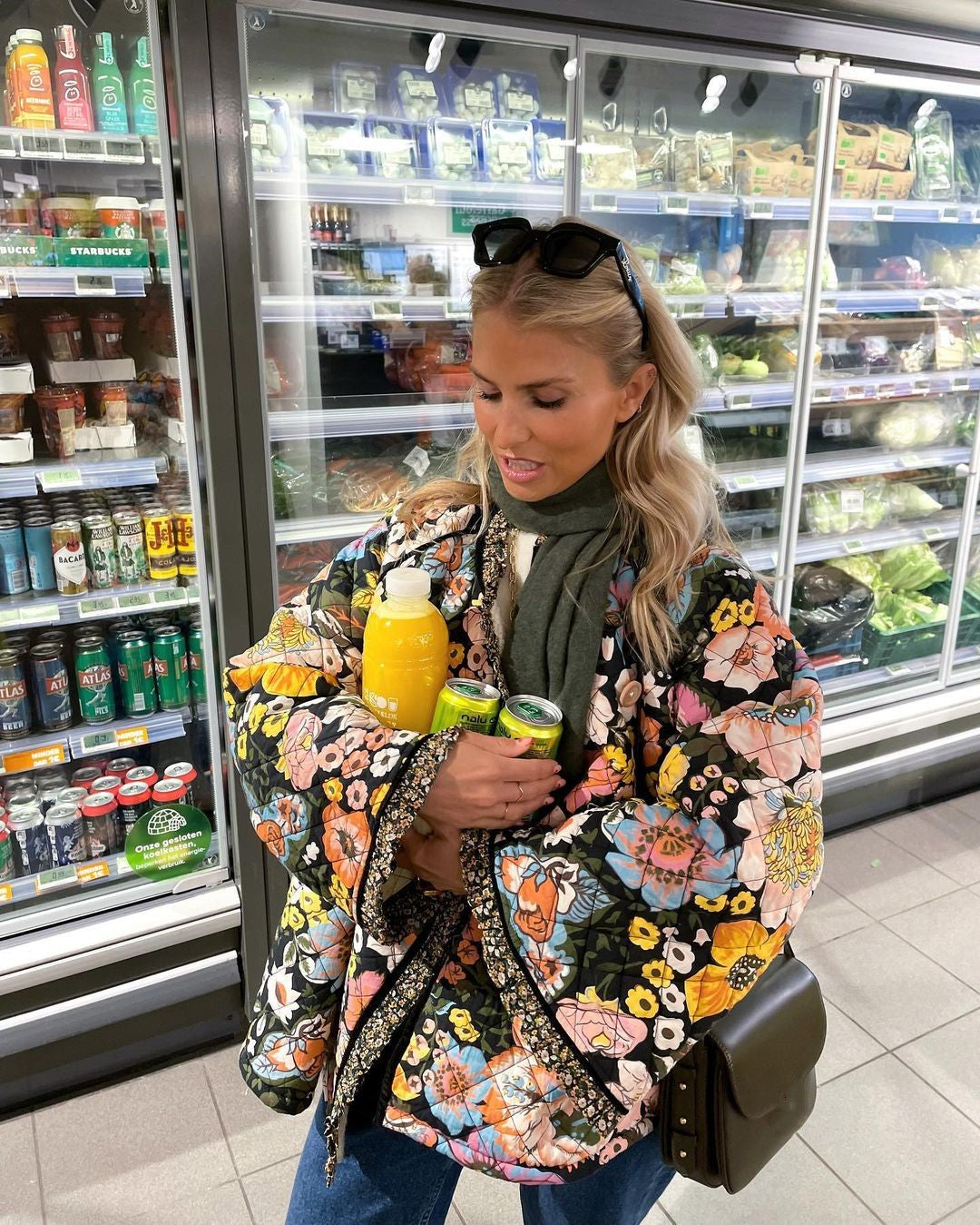 Capri - Gefütterte Damenjacke mit Blumenmuster