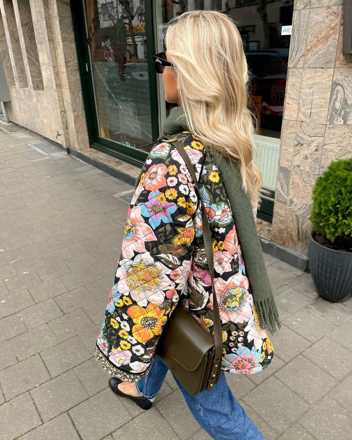 Capri - Gefütterte Damenjacke mit Blumenmuster