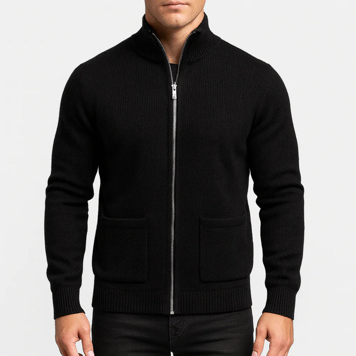 Cardigan Herren | Stehkragen & Reißverschluss-Komfort