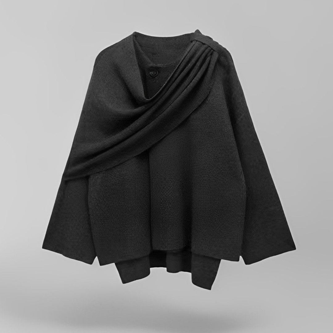 Elena | Eleganter Cape-Mantel mit asymmetrischem Design
