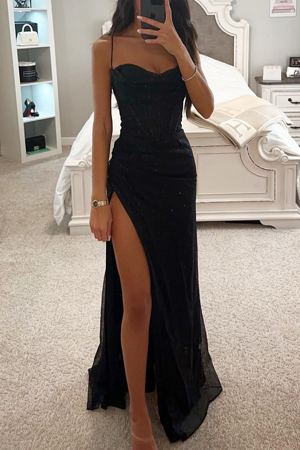 Celeste | Elegantes Maxikleid Festlich mit Pailletten & Korsett für Damen 0