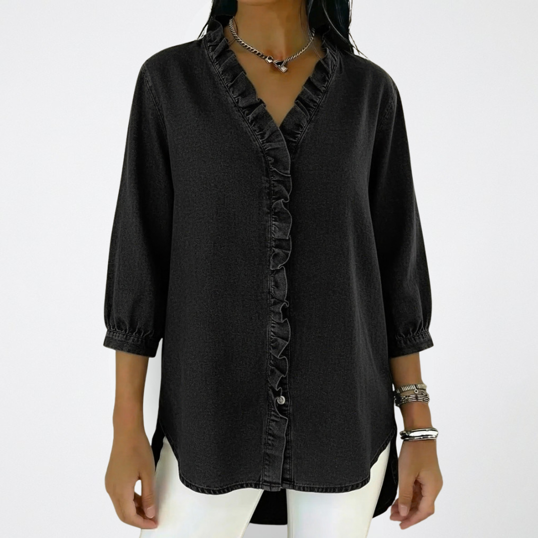 Celia | Elegante Damenbluse mit Rüschen-Details – Bequem & Vielseitig für Festliche Anlässe 6