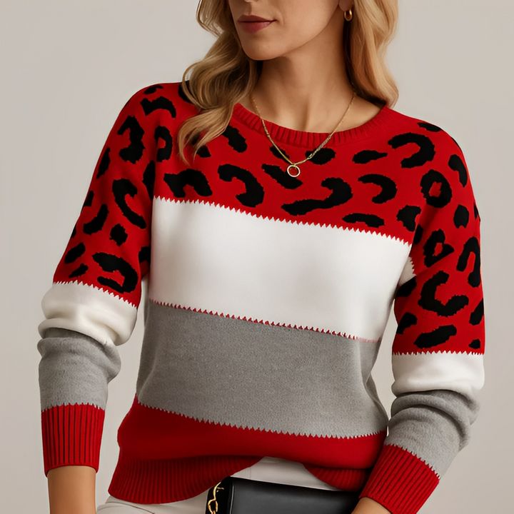 Raphaëlle - Modischer Pullover mit Mustern für Damen